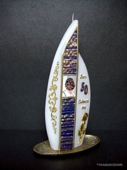 Geburtstagskerze / Fotokerze "Zum 50. Geburtstag"